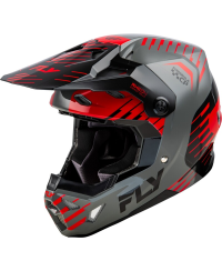 Casque FLY RACING Formula CP Slice - gris/rouge/noir