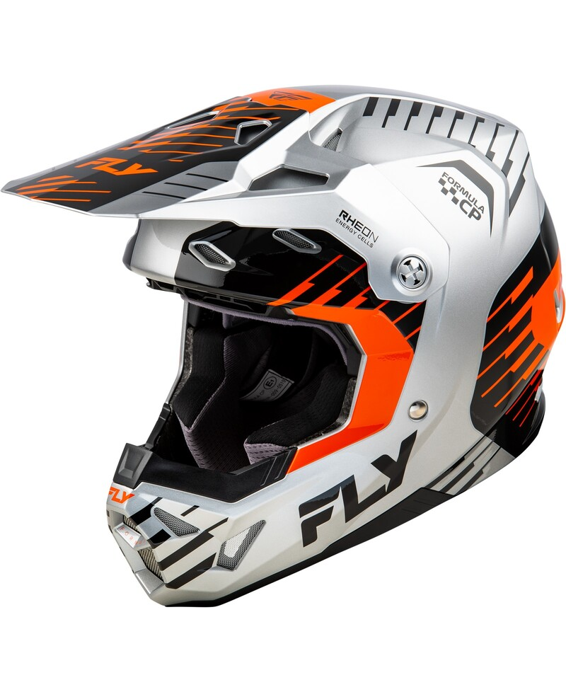 Casque FLY RACING Formula CP Slice - gris/orange/noir