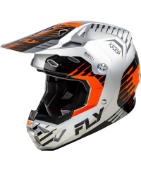 Casque FLY RACING Formula CP Slice - gris/orange/noir