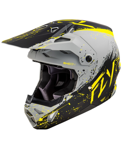 Casque FLY RACING Formula CP Manic - gris mat/noir/jaune
