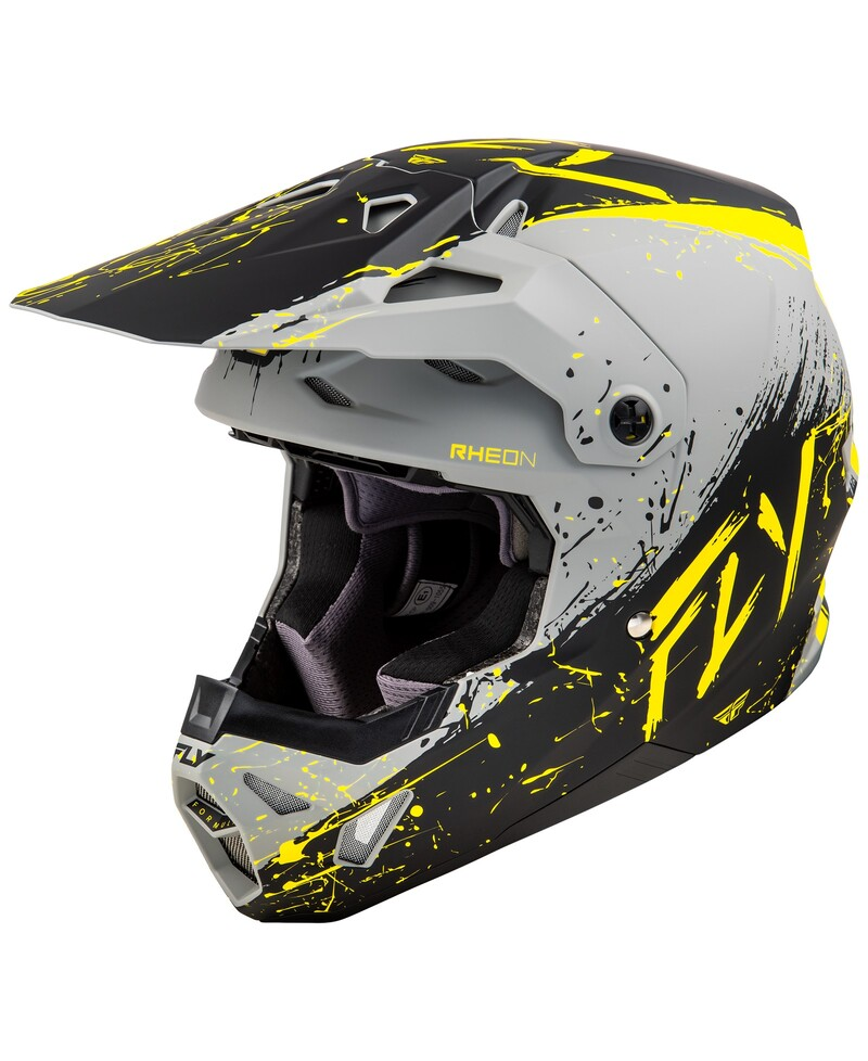 Casque FLY RACING Formula CP Manic - gris mat/noir/jaune