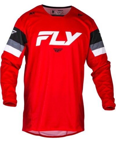 Maillot FLY RACING Kinetic Prix - rouge/gris/blanc