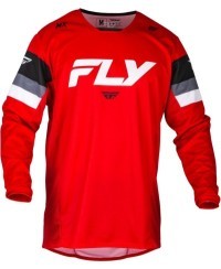 Maillot FLY RACING Kinetic Prix - rouge/gris/blanc
