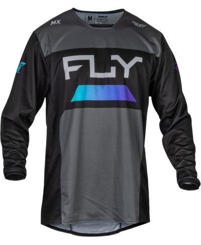 Maillot FLY RACING Kinetic Reload - anthracite/noir/Blue Iridium