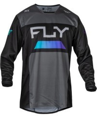 Maillot FLY RACING Kinetic Reload - anthracite/noir/Blue Iridium