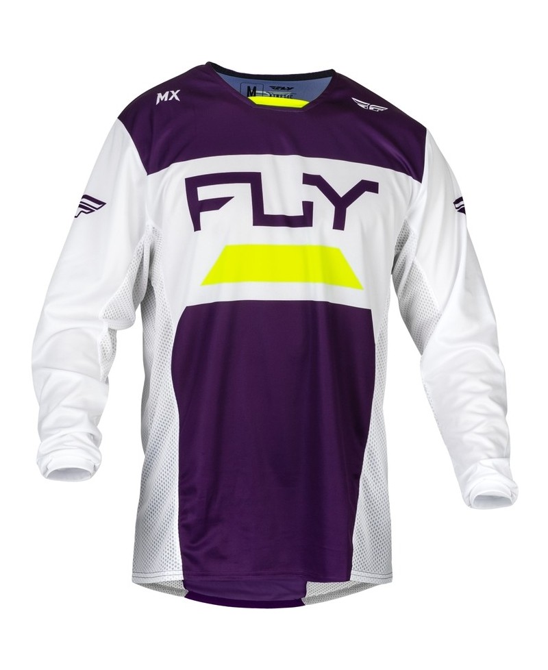 Maillot FLY RACING Kinetic Reload - Deep Purple/blanc/Hi-Vis