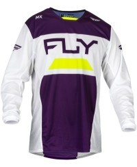 Maillot FLY RACING Kinetic Reload - Deep Purple/blanc/Hi-Vis
