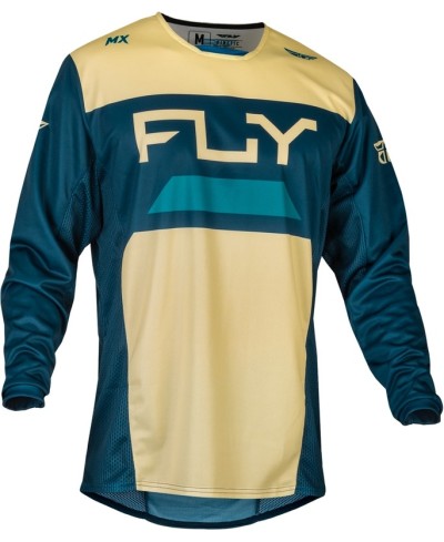 Maillot FLY RACING Kinetic Reload - Ivory/Navy/Cobalt