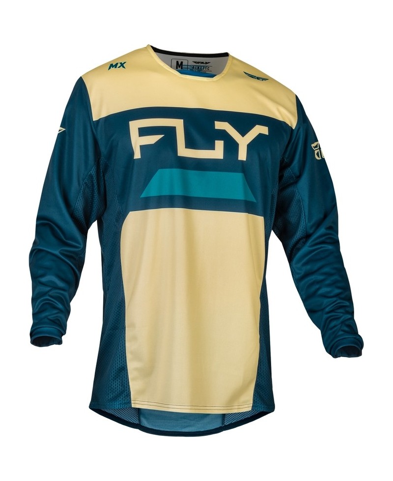 Maillot FLY RACING Kinetic Reload - Ivory/Navy/Cobalt