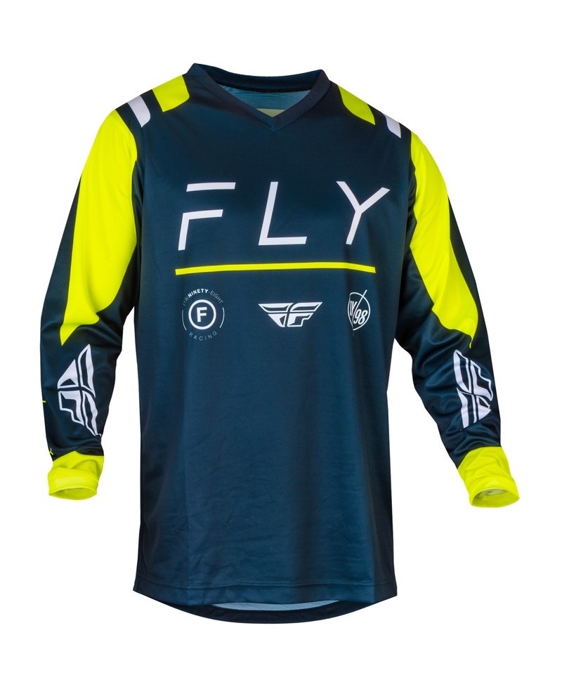Maillot FLY RACING F-16 - Navy/Hi-Vis/blanc
