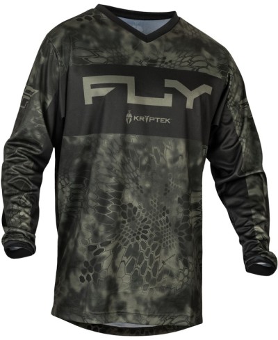Maillot FLY RACING F-16 Kryptec S.E. - Moss Grey/noir