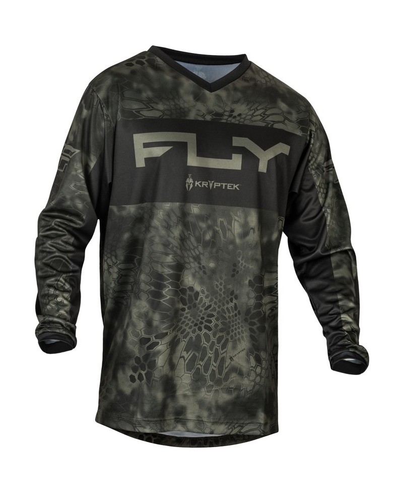 Maillot FLY RACING F-16 Kryptec S.E. - Moss Grey/noir