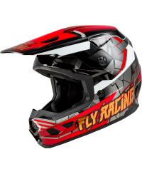 Casque enfant FLY RACING Kinetic Scorched - rouge/noir/blanc