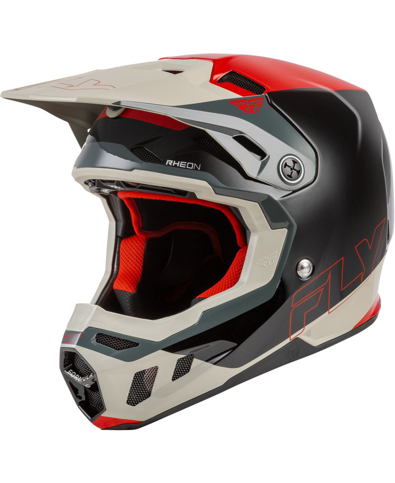 Casque FLY RACING Formula CC Glide - noir/rouge/gris