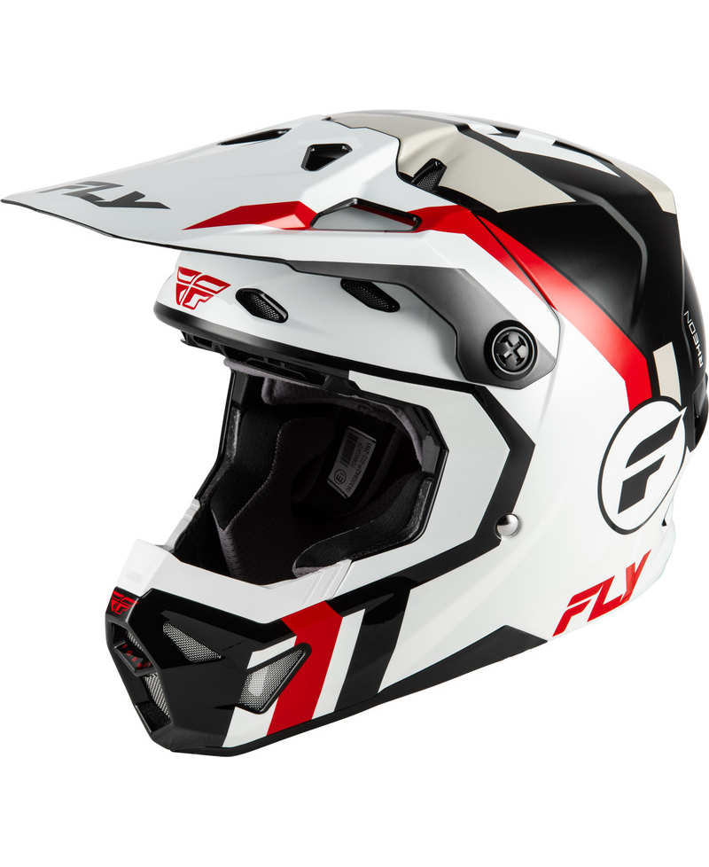Casque FLY RACING Formula CP Seal - blanc/noir/rouge