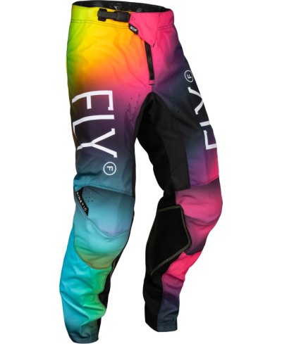 Pantalon enfant FLY RACING Kinetic Prodigy - Fuschia/Electric Blue/Hi-Vis