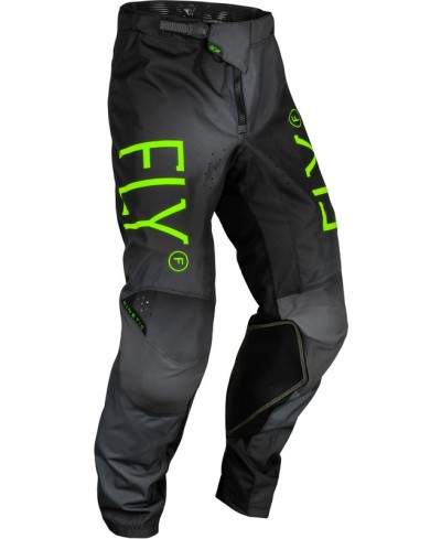 Pantalon enfant FLY RACING Kinetic Prodigy - anthracite/ vert fluo/True Blue