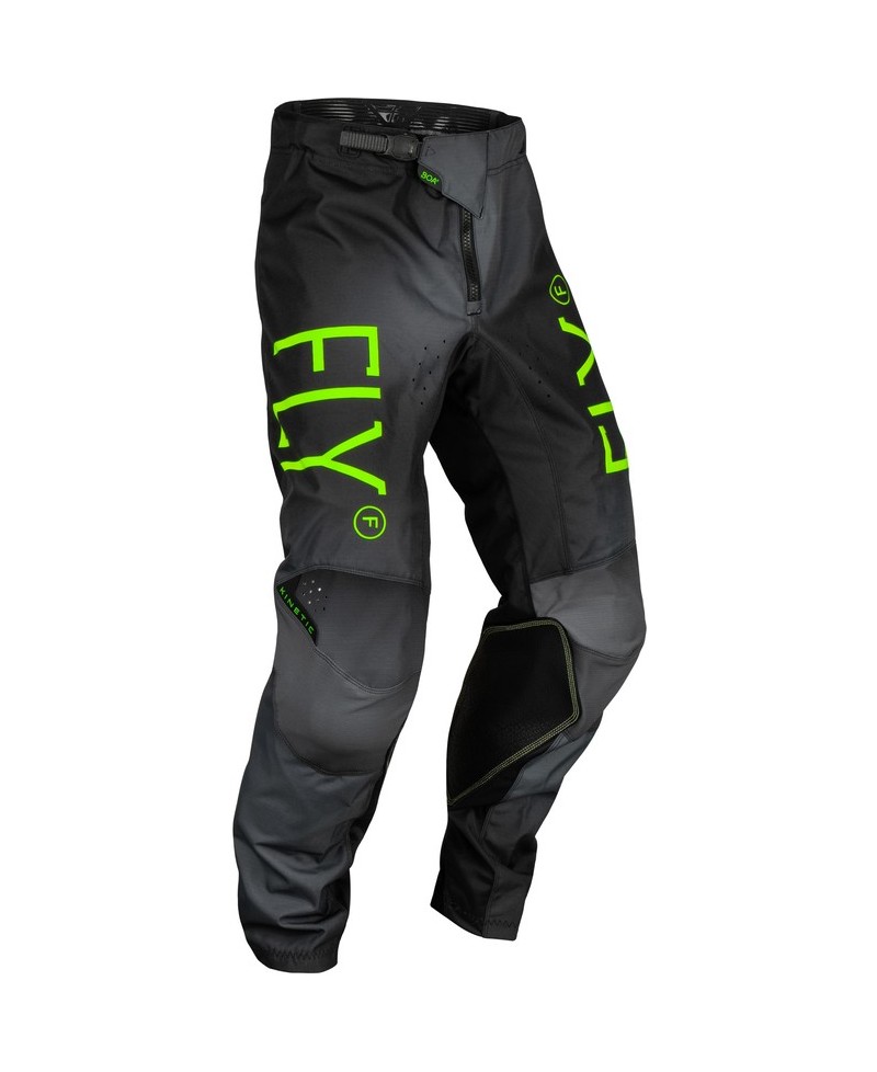 Pantalon enfant FLY RACING Kinetic Prodigy - anthracite/ vert fluo/True Blue