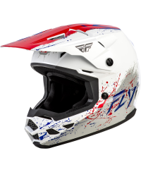 Casque enfant FLY RACING Kinetic Drip - rouge/blanc/bleu