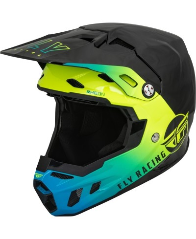 Casque FLY RACING Formula CC Centrum - noir/bleu/jaune fluo