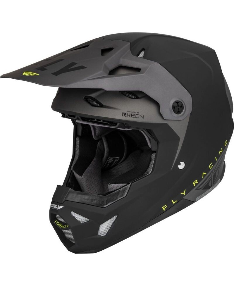 Casque FLY RACING Formula CP Slant Noir/Gris/Jaune Fluo XL