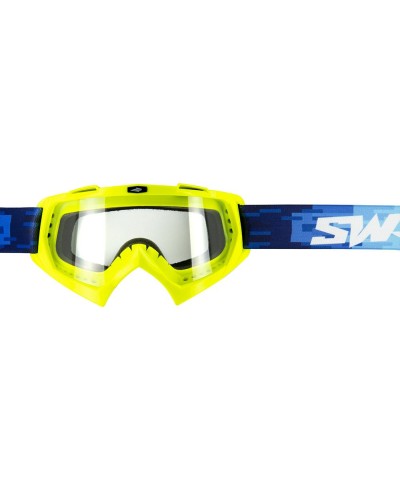 Swaps - Masque Cross SWAP'S PIXEL JAUNE FLUO ECRAN CLAIR