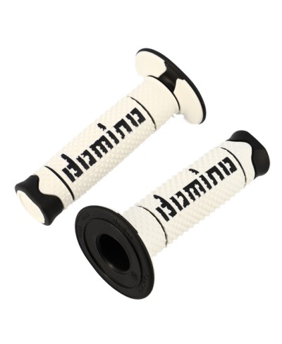 REVETEMENT/POIGNEE DOMINO A260 CROSS/ENDURO BLANC/NOIR (PR) 120MM