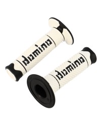 REVETEMENT/POIGNEE DOMINO A260 CROSS/ENDURO BLANC/NOIR (PR) 120MM