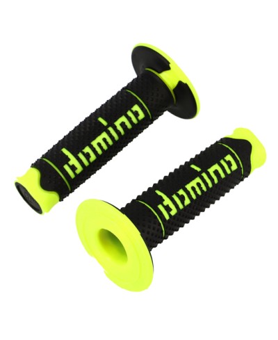 REVETEMENT/POIGNEE DOMINO A260 CROSS/ENDURO NOIR/JAUNE FLUO (PR) 120MM