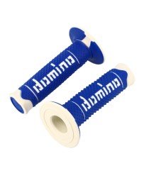 REVETEMENT/POIGNEE DOMINO A260 CROSS/ENDURO BLEU/BLANC (PR) 120MM