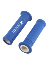 REVETEMENT/POIGNEE ARIETE ARIRAM BLEU/BLANC (PR)  - 120MM - DEBOUCHE POUR EMBOUT DE GUIDON