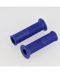 REVETEMENT/POIGNEE DOMINO STYLE BLEU (PR) 120MM DEBOUCHE POUR EMBOUT GUIDON