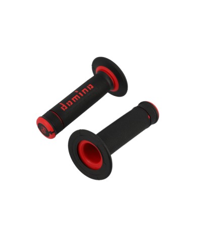 REVETEMENT/POIGNEE DOMINO A190 CROSS/ENDURO NOIR/ROUGE (PR) 120MM