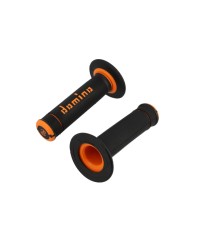 REVETEMENT/POIGNEE DOMINO A190 CROSS/ENDURO NOIR/ORANGE (PR) 120MM