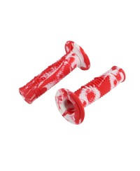 REVETEMENT / POIGNEE DOMINO A260 CROSS / ENDURO SNAKE ROUGE/BLANC (PR)120MM