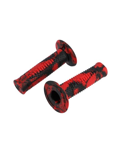 REVETEMENT / POIGNEE DOMINO A260 CROSS / ENDURO SNAKE ROUGE/NOIR (PR)120MM
