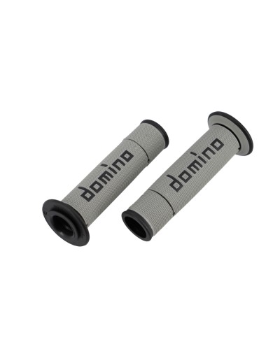 REVETEMENT/POIGNEE DOMINO A450 GRIS/ NOIR (PR) DEBOUCHE POUR EMBOUT GUIDON