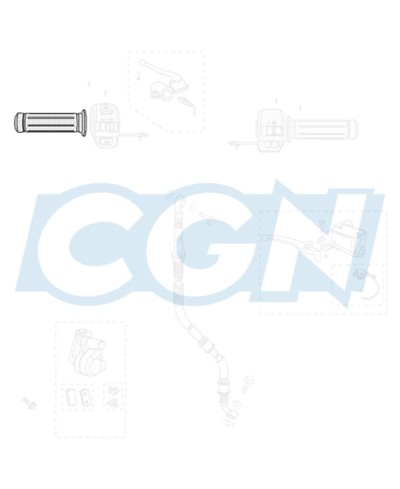 REVETEMENT POIGNEE GAUCHE SCOOTER/MAXI SCOOTER OEM PEUGEOT SUM UP/VCLIC