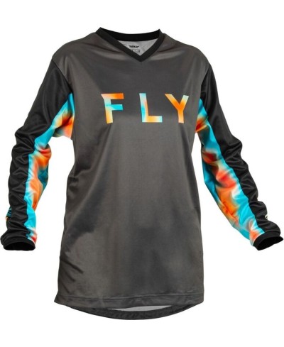 Maillot FLY RACING F-16 Femme Gris/Rose/Bleu M