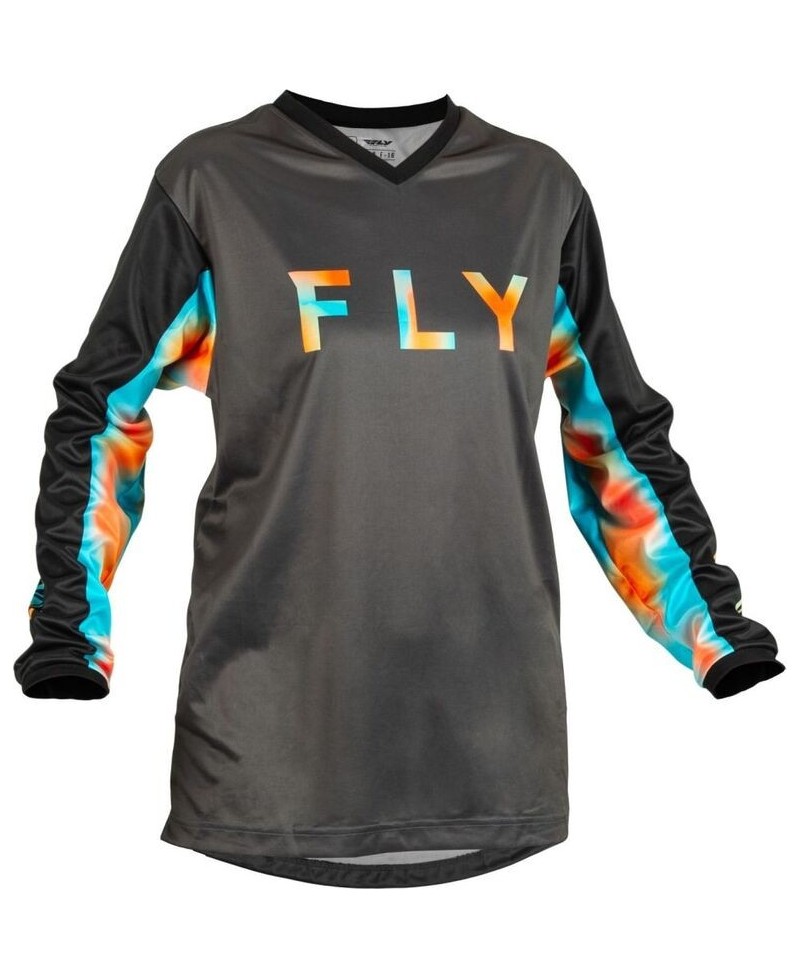 Maillot FLY RACING F-16 Femme Gris/Rose/Bleu M