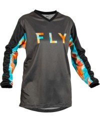 Maillot FLY RACING F-16 Femme Gris/Rose/Bleu M