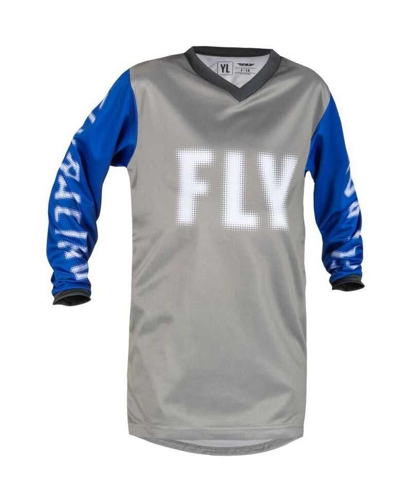 Maillot enfant FLY RACING F-16 - gris/bleu