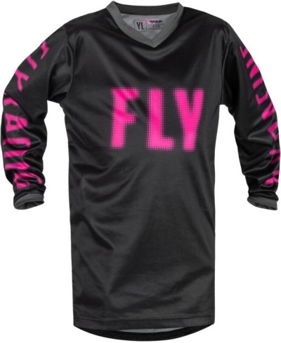 Maillot enfant FLY RACING F-16 - Noir/Rose