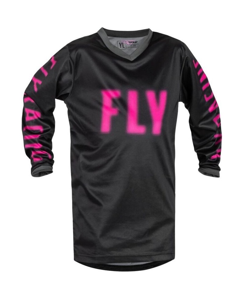 Maillot enfant FLY RACING F-16 - Noir/Rose
