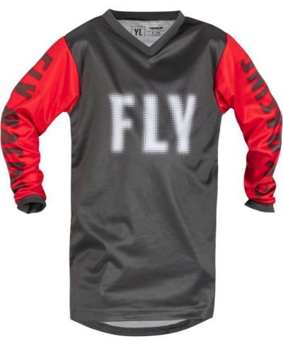 Maillot enfant FLY RACING F-16 - gris/rouge
