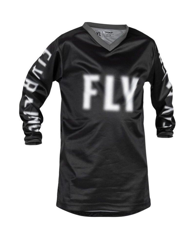 Maillot enfant FLY RACING F-16 - noir/blanc