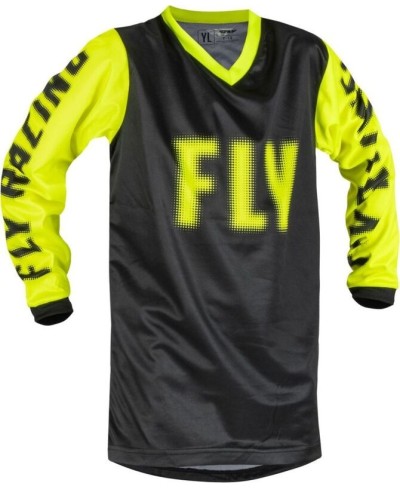 Maillot enfant FLY RACING F-16 - noir/jaune fluo