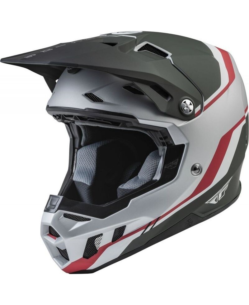 Casque FLY RACING Formula CC Driver Silver/Rouge/Blanc XL