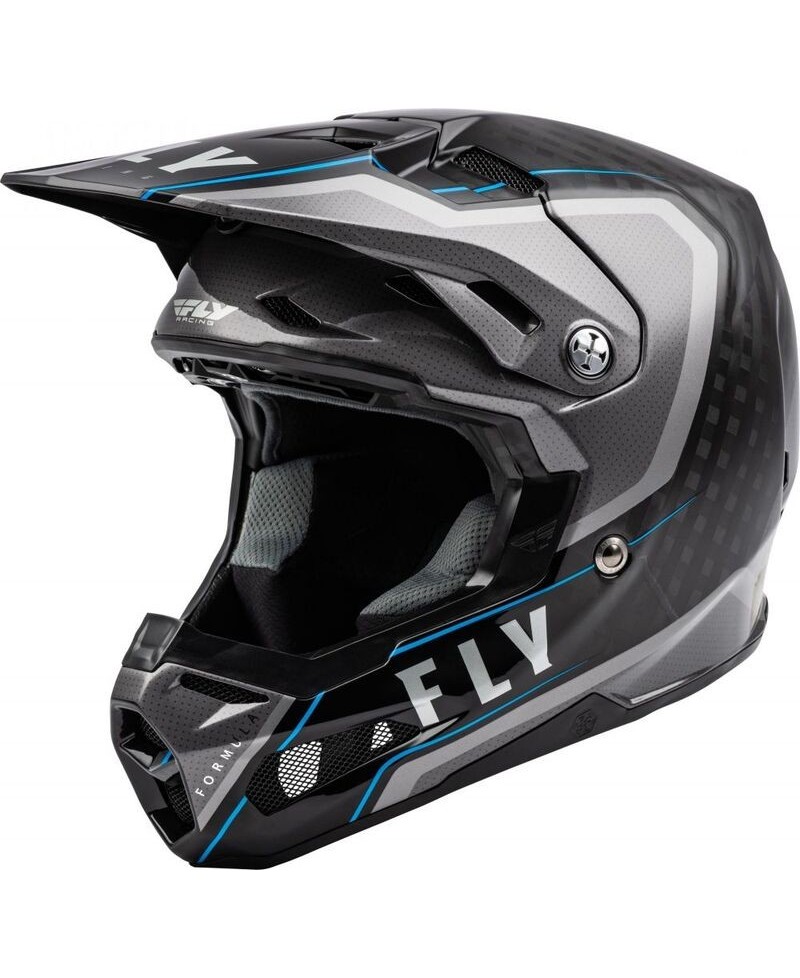 Casque FLY RACING Formula Carbon Axon Noir/Gris/Bleu XL
