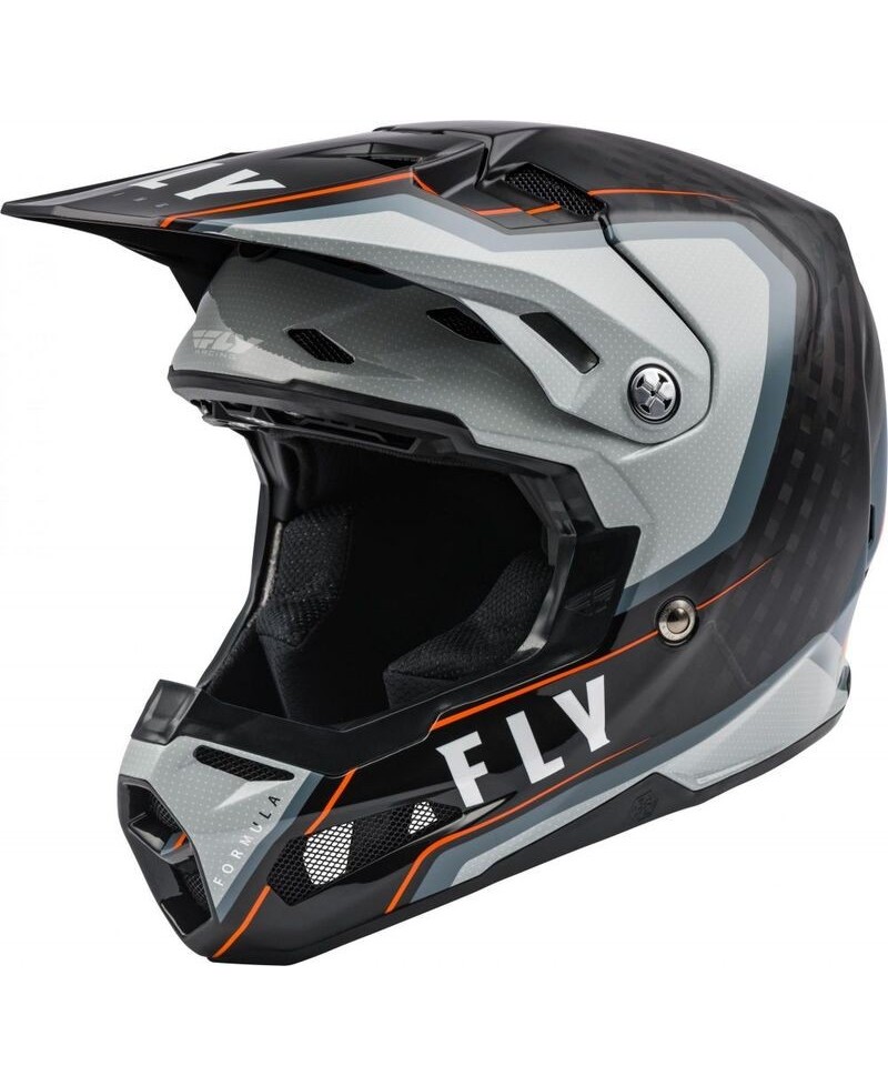 Casque FLY RACING Formula Carbon Axon Noir/Gris/Orange L